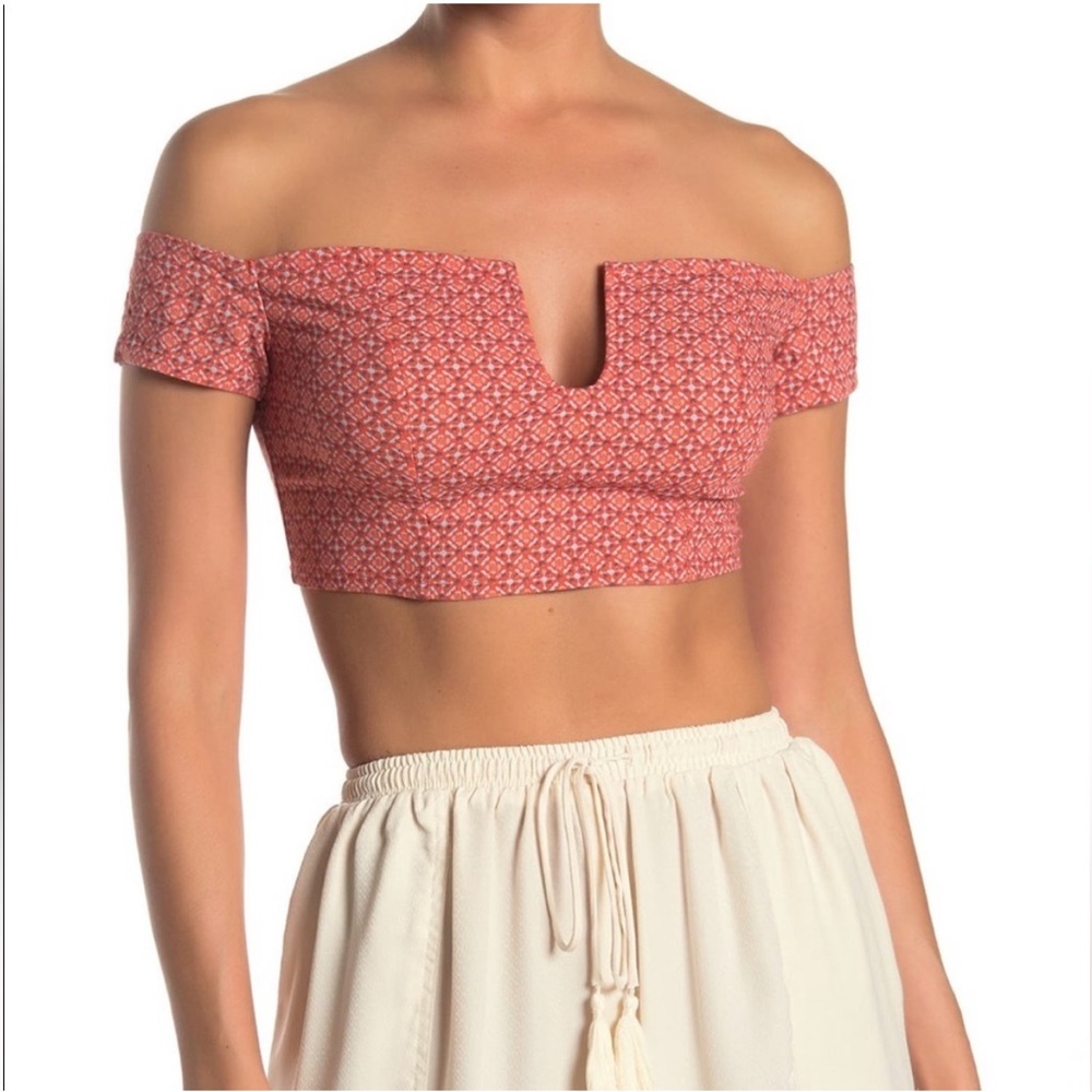 FREE PEOPLE Lucky Now Brami Bralette Coral Orange